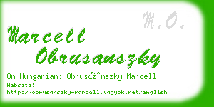 marcell obrusanszky business card